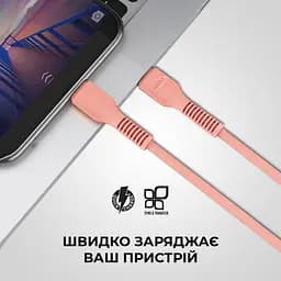 Кабель ArmorStandart AR88 Type-C to Lightning 3A 1m Peach (ARM65289) - мініатюра 3