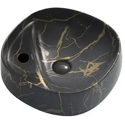 Умивальник накладний Mixxus Premium Wave-0201 marble 430x430x150 мм з отвором під змішувач MP6536, Мармур