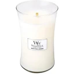 Свічка Woodwick White Tea & Jasmine Large Білий чай та жасмин 609 г (93062E) - мініатюра 2