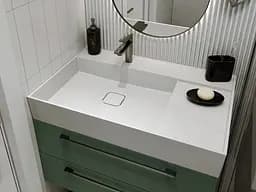 Умивальник Miraggio SOUL 800 (8813306) Miramarble, Глянцевий, Підвісний, Білий - мініатюра 5