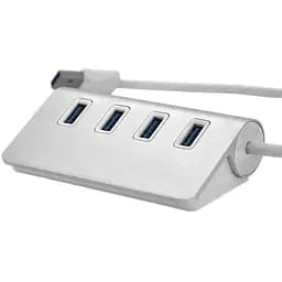 Розгалужувач USB-Хаб 3.0 алюмінієвий 4 порти 20 см підтримка до 2 TB