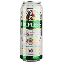 Пиво безалкогольное Lacplesis, светлое, 0,5%, ж/б, 0,5 л