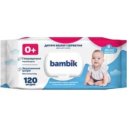 Детские влажные салфетки Bambik с овсяным молочком, 120 шт.