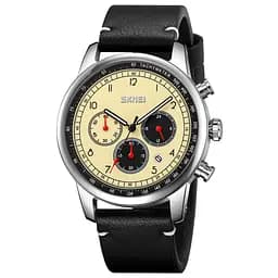 Наручний годинник чоловічий 9318BEBK Beige-Black Skmei acs0030930