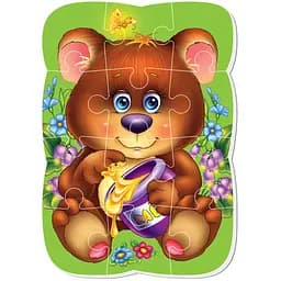 Магнитные пазлы Vladi toys Малыш сможет Мишка А5 12 элементов VT3301-04  