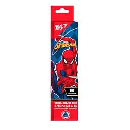 Карандаши цветные Yes Marvel Spiderman, 6 цветов
