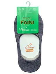 Женские бамбуковые "Следы" с противоскользящим силиконом темно серые 213014