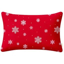 Наволочка Cosas Snowflakes cranberry фланелева 50х70 см червона (Flannel_SnowflakesCranberry_50x70)