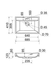 Раковина Adamant Streng New 70 white 100002879, Білий - мініатюра 6