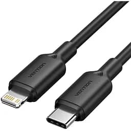 Кабель Vention USB 2.0 Type-C Male to Lightning Male 3A Cable 2 м чорний PVC Type