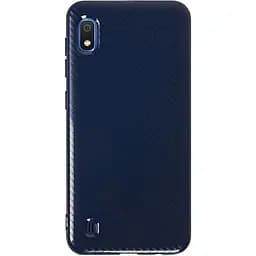 Чохол-накладка Toto TPU Carbon Fiber 2 mm Case Samsung Galaxy A10 Navy Blue