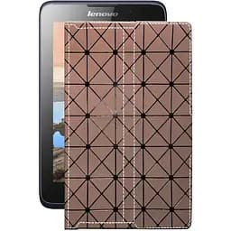 Чехол StatusCASE из экокожи для планшета Lenovo Idea Pad A3500 Коричневый ромб