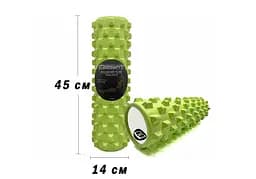 Ролик массажный Grid Roller PRO 45 см Салатовый EasyFit fit0024972