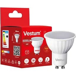 Светодиодная лампа Vestum MR16 6W 3000K 220V GU10 1-VS-1505
