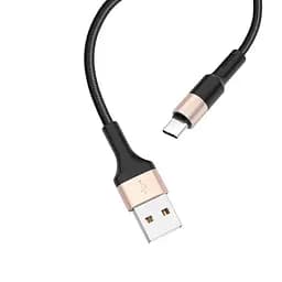 Кабель Hoco X26 Pisces Cable USB to Type-C 2A 1m Black & Gold