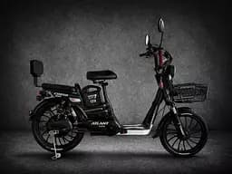 Електровелосипед двомісний Corso Atlant (800W,48V,20Ah) +кошик Чорний - мініатюра 2