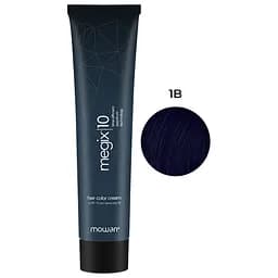 Професійна фарба для волосся з низьким вмістом аміаку Megix10 Mowan 1B синьо-чорний 100 мл