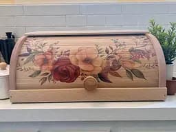 Хлібниця деревʼяна класична з принтом 38×27×17 см - мініатюра 6