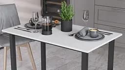 Стіл універсальний Knap Ferrum-decor 750x1200x600 Чорний метал ДСП Білий 16 мм (FRD-106346) - мініатюра 3
