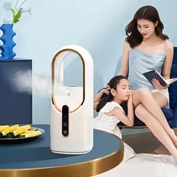 Настільний вентилятор F6 2in1 з зволожувачем повітря 2200mAh White - мініатюра 7