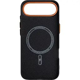 Чохол ArmorStandart LikeCarbon2 SE MagCase для Apple iPhone Air Kevlar Black Orange (ARM89166) [156296] - мініатюра 2