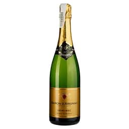 Вино игристое Baron d'Arignac Demi-Sec, белое, полусухое, 11%, 0,75 л (27763)