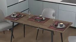 Стол кухонный раскладной Данди на конусных ногах Ferrum-decor 75x120(160)x60 Черный металл ДСП Дуб Сонома Трюфель 16 мм (FRD-106773)