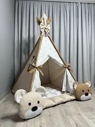Вігвам Ведмедик на веселці 5 з матрасиком БОНБОН Повний комплект 0300 - мініатюра 2