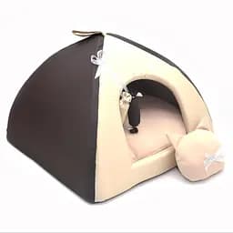 Будиночок юрту для котів та собак Zoo-hunt Комфорт літо коричневий №2 46х46х35 см