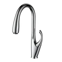 Cмеситель для кухни с выдвижным изливом "Лебедь" Nett SWH-435 Хром