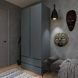 Шкаф распашной Эверест ШЛ-2 Лайт Графитовый (DTM-4912)