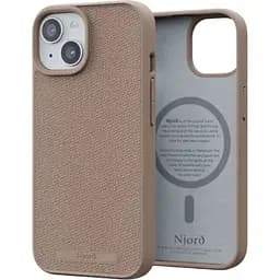 Чехол-накладка Njord Fabric MagSafe Case Pink Sand для iPhone 15 (NA51FA12)