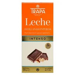 Шоколад молочный Trapa Intenso с цельным фундуком 175 г