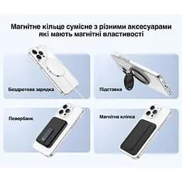 Чохол Vokamo для iPhone 15 Pro захисний з магнітним кільцем прозорий - мініатюра 9