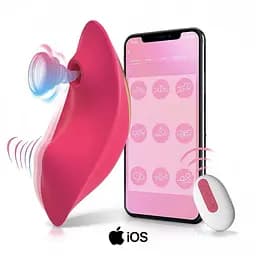 Вакуумний міні-вібратор для клітора з вібрацією (9+9 режимів) для iOS без пульта Д/У
