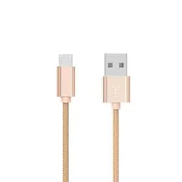 Кабель мікро USB Hoco X2 Knitted MicroUSB Gold 1 м