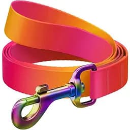 Поводок для собак Waudog Nylon Recycled из нейлона градиент, L-XXL, оранжевый