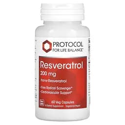 Ресвератрол Protocol for Life Balance Resveratrol 200 мг 60 капсул
