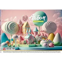 Альбом для малювання Школярик Зефірне місто, 20 аркушів (PB-SC-020-571)