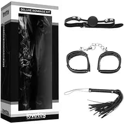 BDSM набор Lovetoy Deluxe Bondage Kit 3 шт. черный