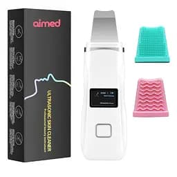Скрабер ультразвуковий AIMED LED+EMS з функцією фототерапії та мікротокового масажу колір білий