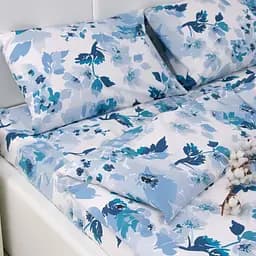 Комплект постільної білизни Руно євро "Blue flowers" бязь 845.114_Blue flowers - мініатюра 2