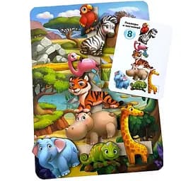 Деревянная настольная игра Повтори по схеме - Африка Ubumblebees (ПСД178) PSD178 на липучках