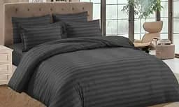 Постельное белье черная для двуспальной кровати комплект из пододеяльника простынь и двух наволочек