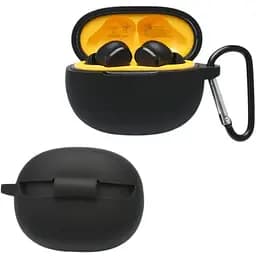 Чохол-накладка DK для Realme Buds T100 Silicone Candy Friendly з карабіном (016038) (black)