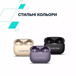 Навушники Canyon TWS headset OnGo TWS-10 ANC+ENC Beige (CNS-TWS10BG) - мініатюра 13