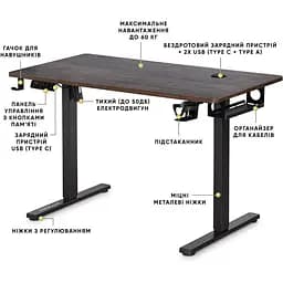 Стіл Mealux PowerDesk Energy Antique з електрорегулюванням висоти (EVO-201 Energy A/B) - мініатюра 4