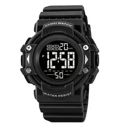 Годинник чоловічий спортивний наручний Skmei 2195 (Чорний з чорним циферблатом)