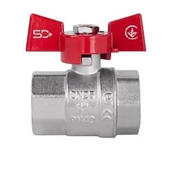 Кран кульовий Thermo Alliance Standart 1" ВВ прямий, PN40, метелик SD602NW25PN40 - мініатюра 2