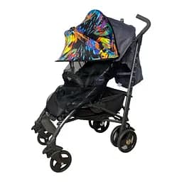 Козырек двойной 2в1 солнцезащитный с сеткой на коляску и автокресло Must Have Shade DoRechi Черный с принтом